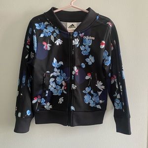 Little Girls Floral Adidas Track Jacket